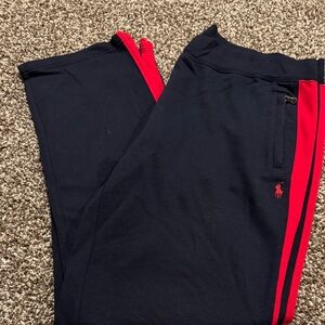 Polo by Ralph Lauren Men's Joggers in Black with Red Accents